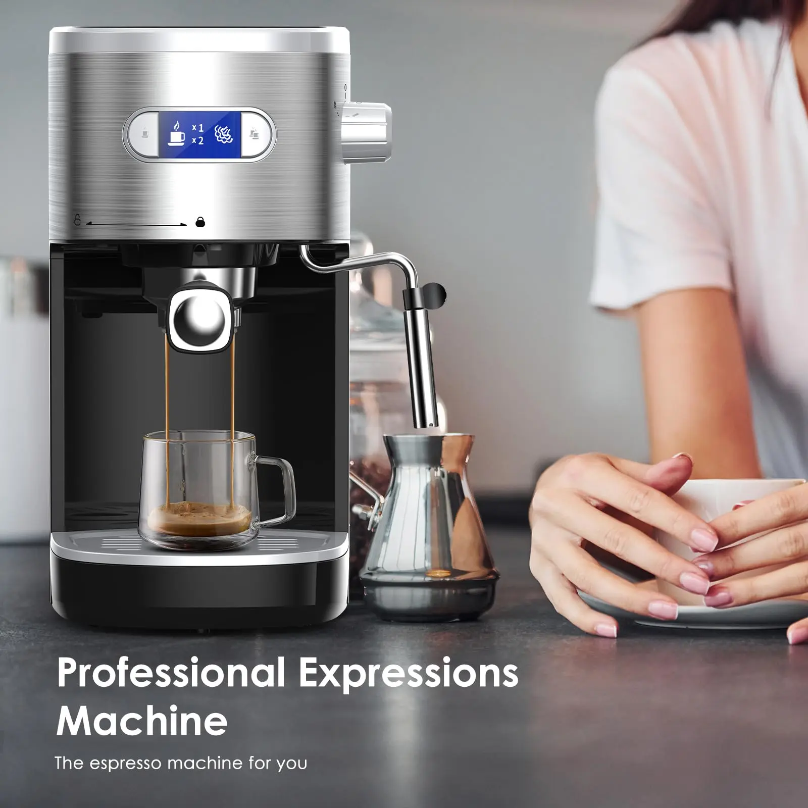 Cafetera espresso de 20 bares - Cafetera semiautomática