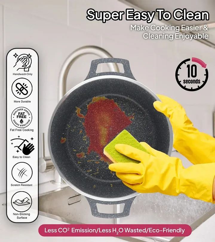 🎉 Oferta de aniversario: Juego de utensilios de cocina premium con revestimiento de granito multicapa antiadherente.
