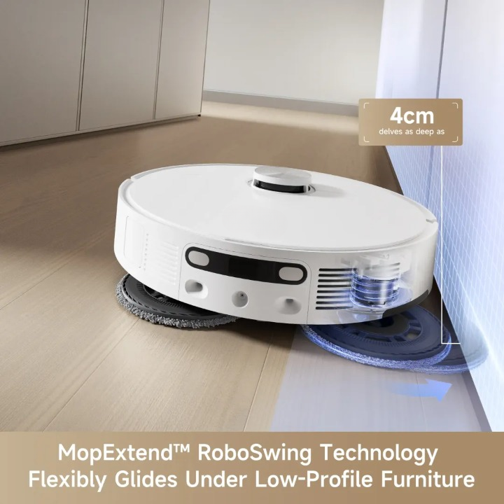 Robot aspirador y fregasuelos con una potente succión de 10.000 Pa.