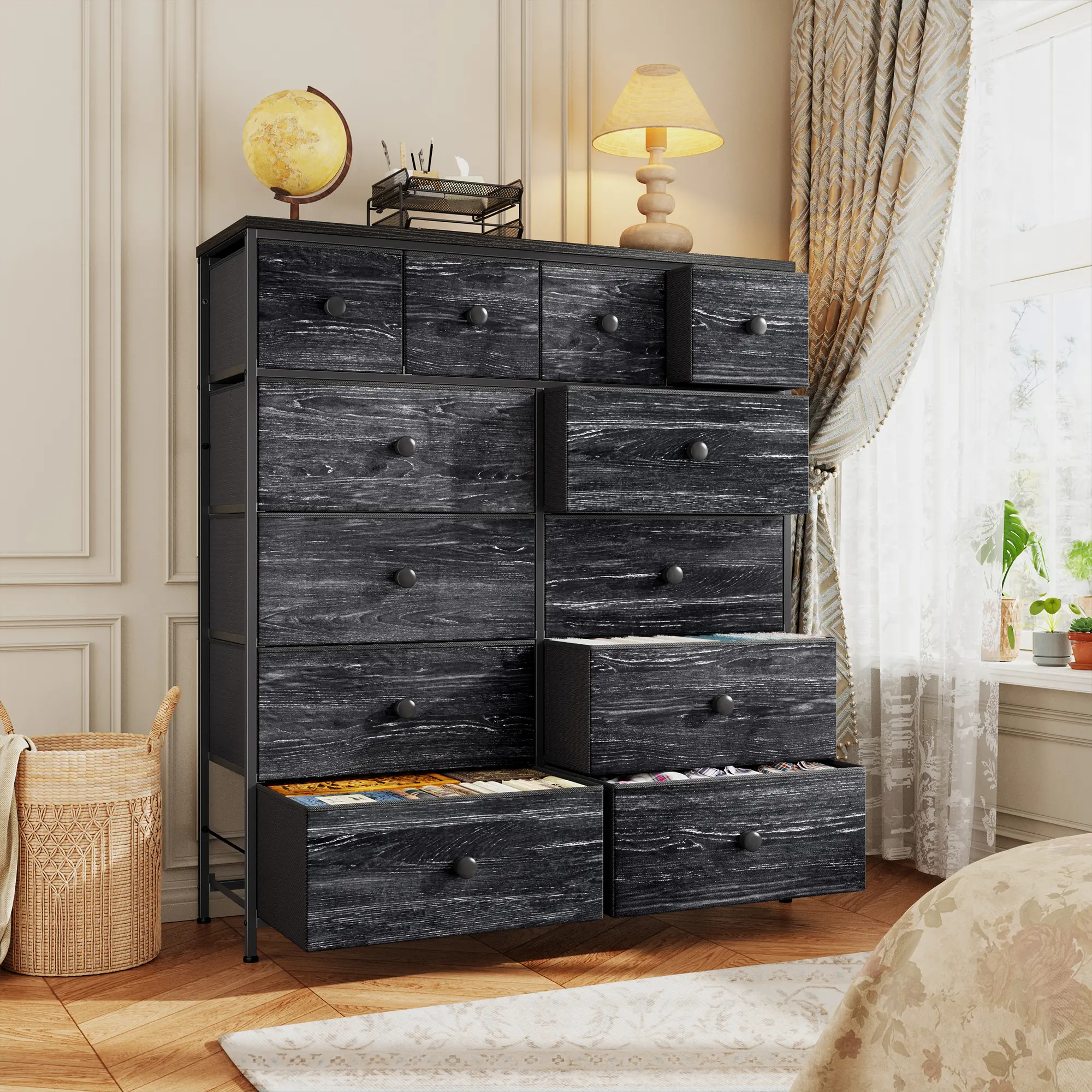 🎁 Rebajas de liquidación 💨Tall Dresser with 16 Fabric Drawers - Modern Storage