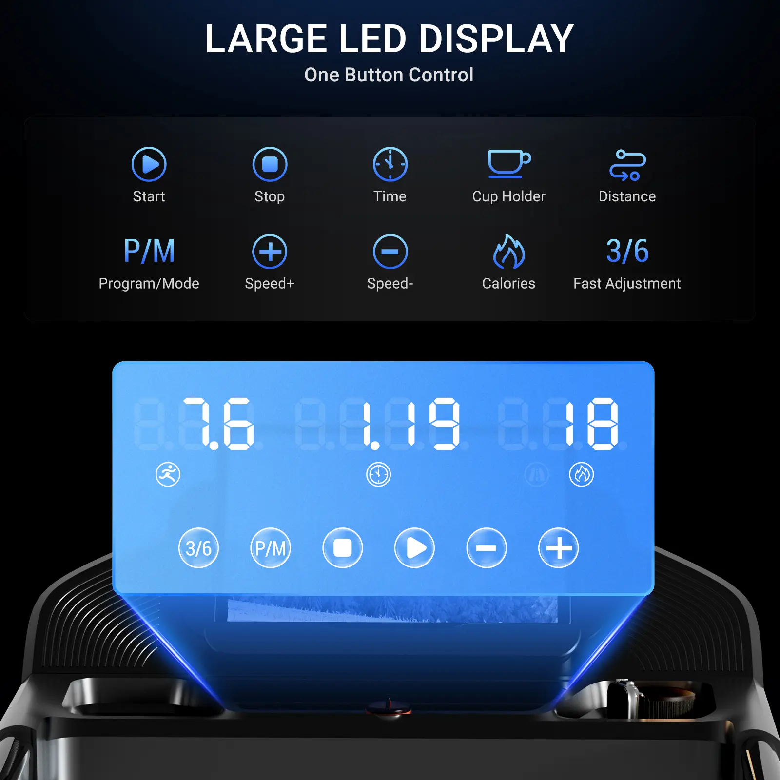 🎁 Rebajas de liquidación 💨 Cinta de correr plegable con barandillas y inclinación (16 % de inclinación) — Motor silencioso de 3,0 caballos de potencia, capacidad de carga de 400 libras, pantalla LED