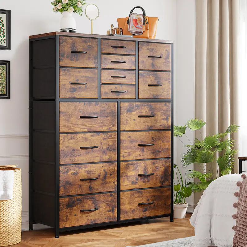 🎁 Rebajas de liquidación 💨Tall Dresser with 16 Fabric Drawers - Modern Storage