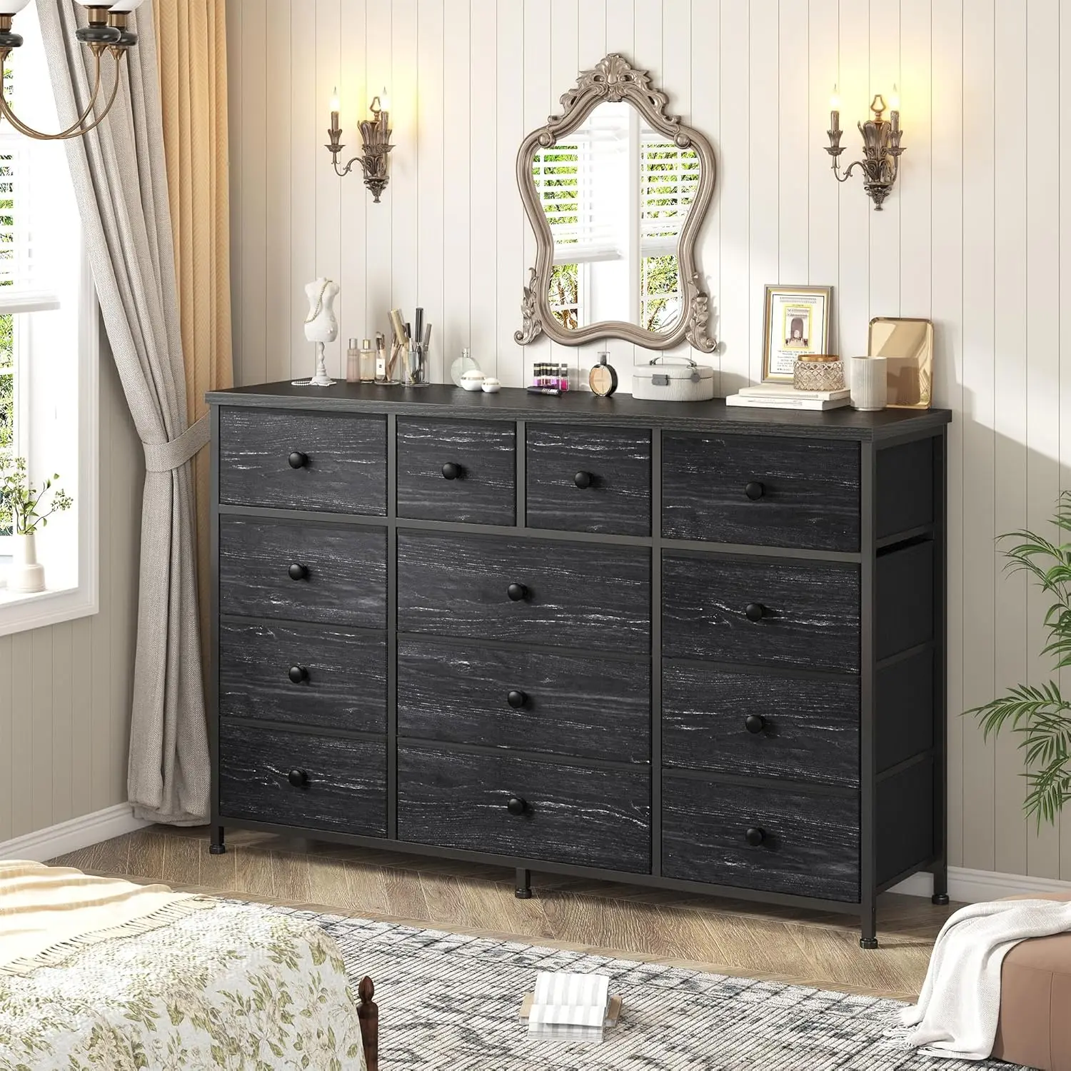 🎁 Rebajas de liquidación 💨Tall Dresser with 16 Fabric Drawers - Modern Storage