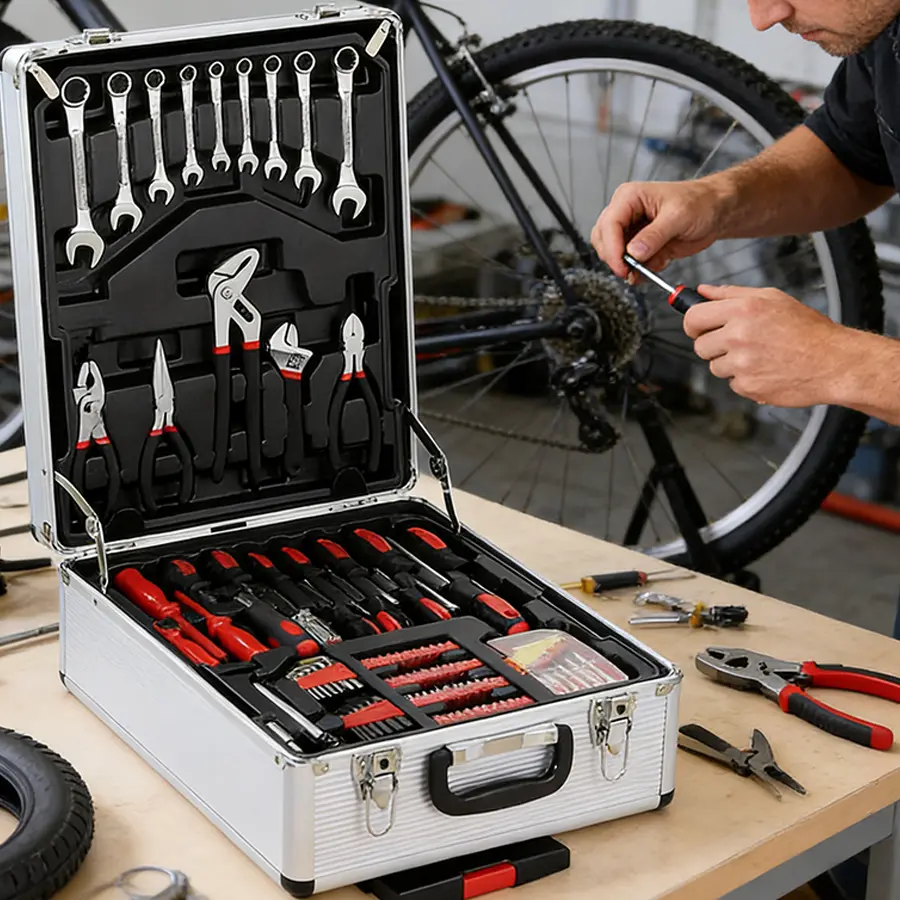 🎁 Oferta por tiempo limitado 💨 Juego de herramientas de metal portátil de 899 piezas con armario con ruedas