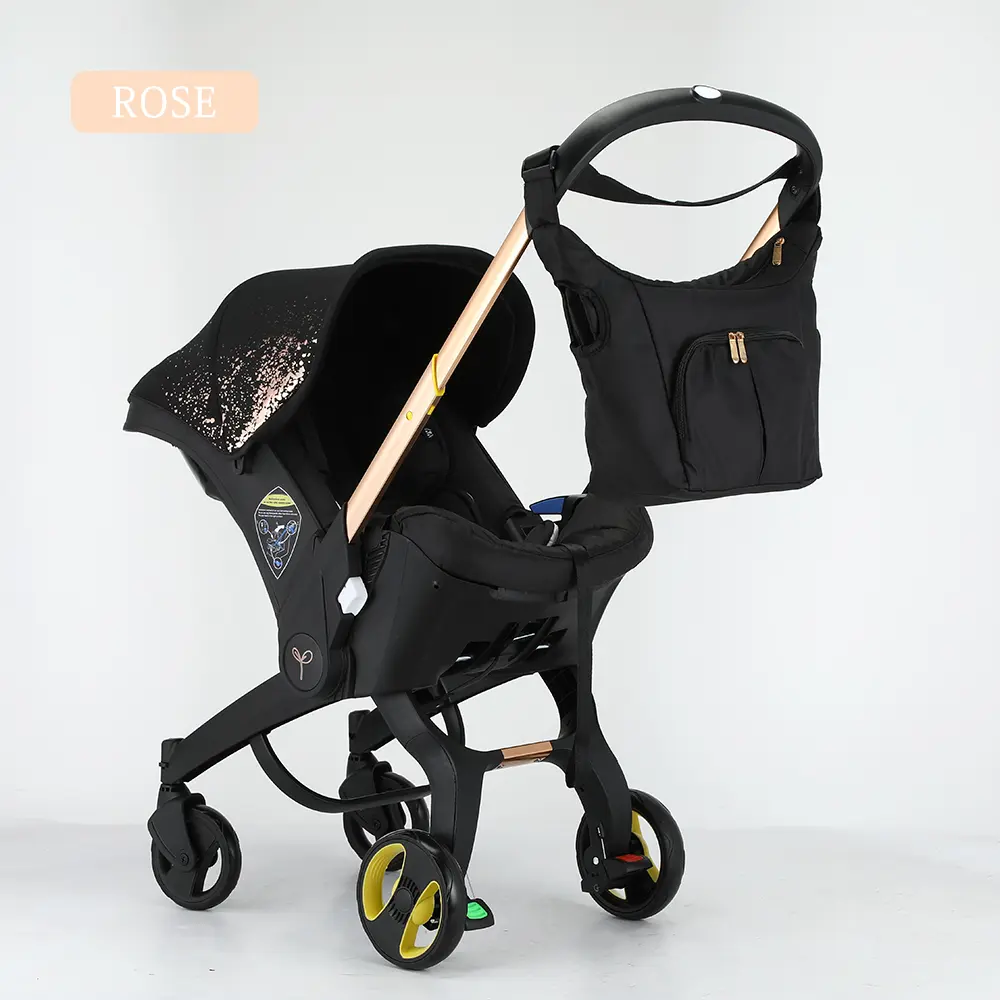 Cochecito plegable de cuatro ruedas con bolsa de regalo