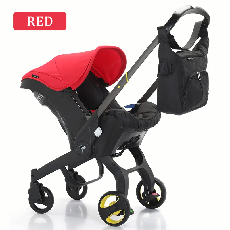 Cochecito plegable de cuatro ruedas con bolsa de regalo
