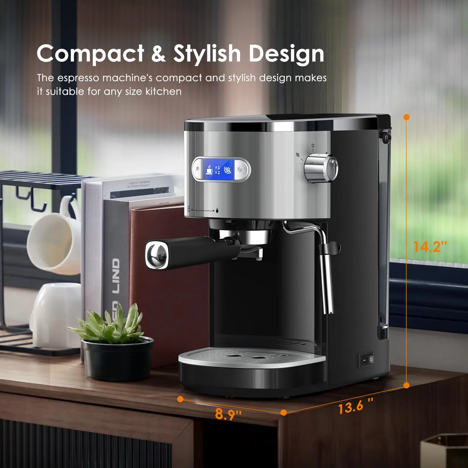 Cafetera espresso de 20 bares - Cafetera semiautomática