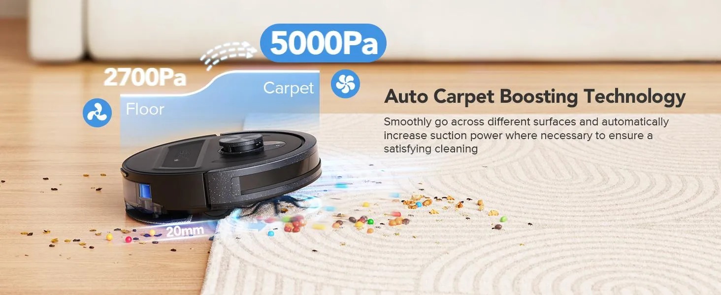 [HOT] BPMIO B20 2-in-1 Robot Vacuum & Mop Combo 5500Pa Suction LiDAR Navigation 120-Min Runtime Alexa WiFi App Compatible for Pet Hair Hard Floors summerwins,summerwins,dorm essentials,home essentials
