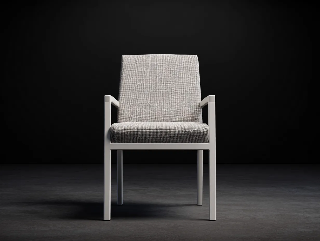 Esszimmerstuhl 56x58x83 cm - steingrau und weiß - gepolsterter Sitz für Esszimmer