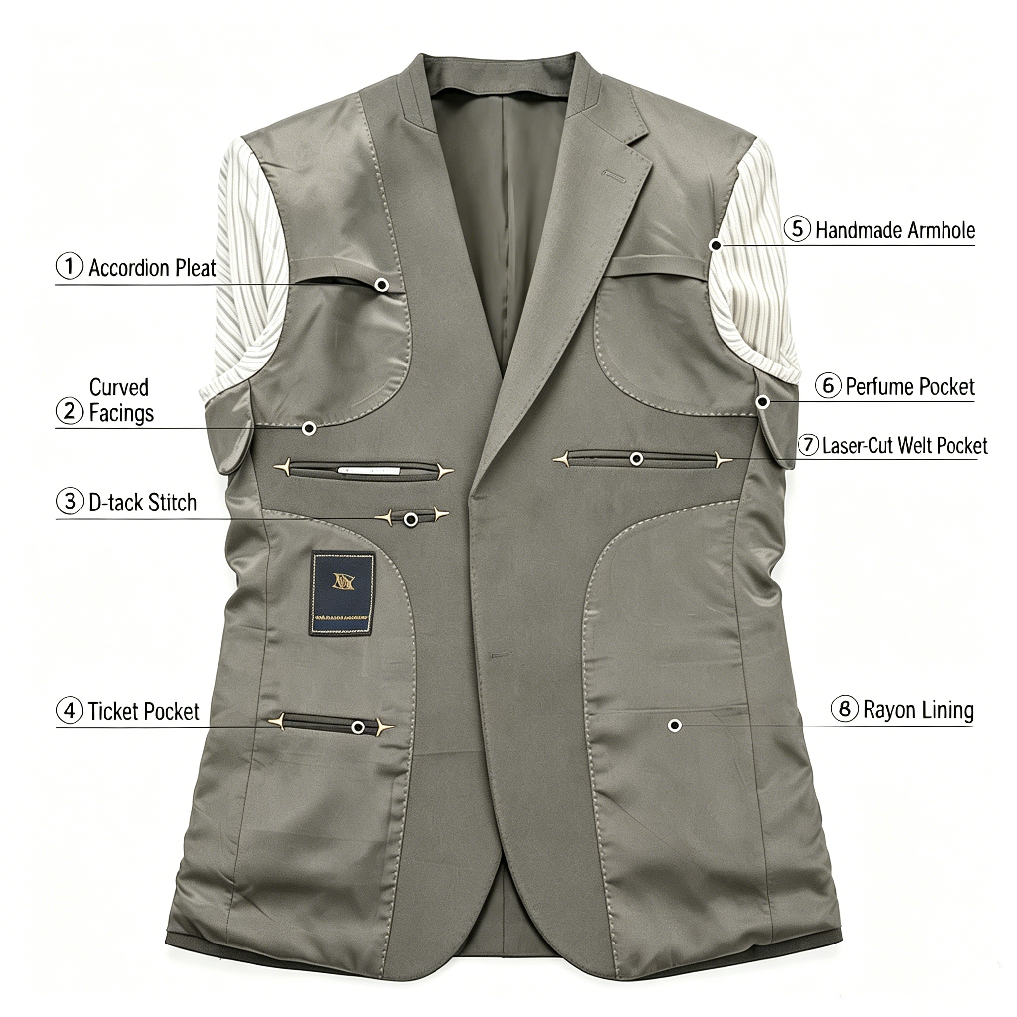 Wool Blend Stretch Light Taupe Suit Jacket-Bellvero