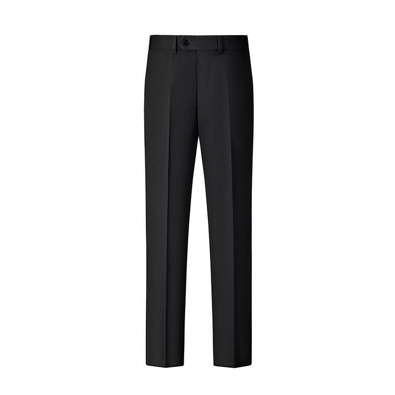 Lyocell Blend Black Tuxedo Pants-Bellvero