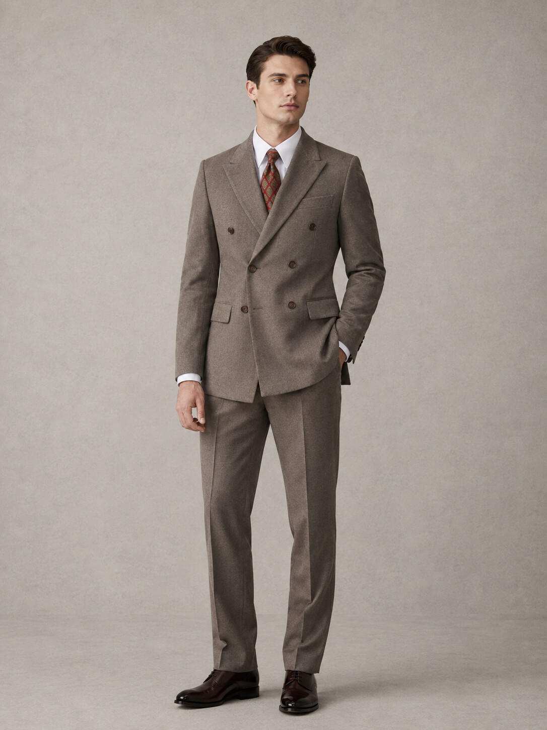 Lyocell & Wool Blend Suit Jacket-Bellvero
