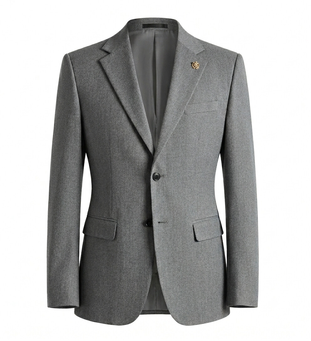 Slim Fit Gray Suit Jacket-Bellvero