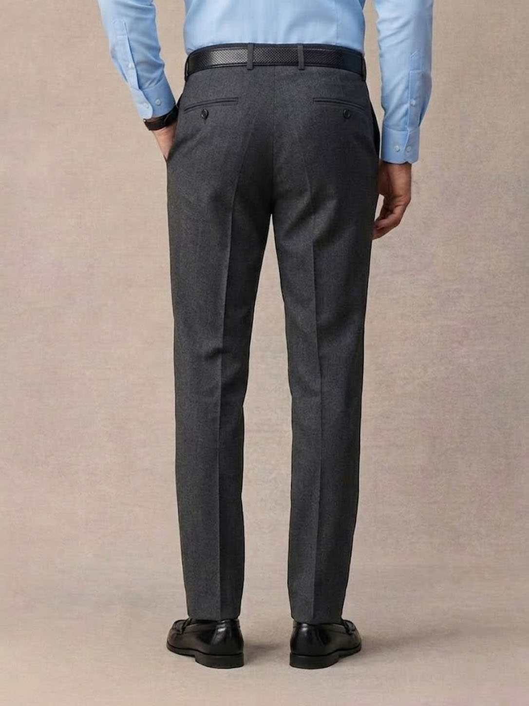 Slim Fit Black Suit Pants-Bellvero