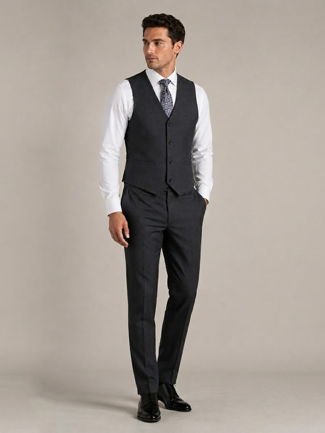 Slim Fit Black Suit Pants-Bellvero