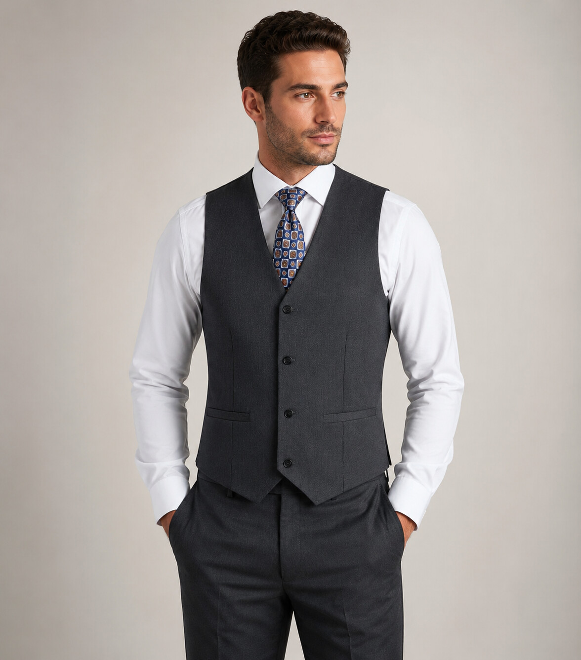 Black Tuxedo Vest-Bellvero