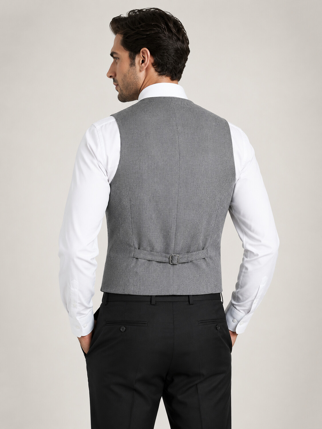 Gray Tuxedo Vest-Bellvero
