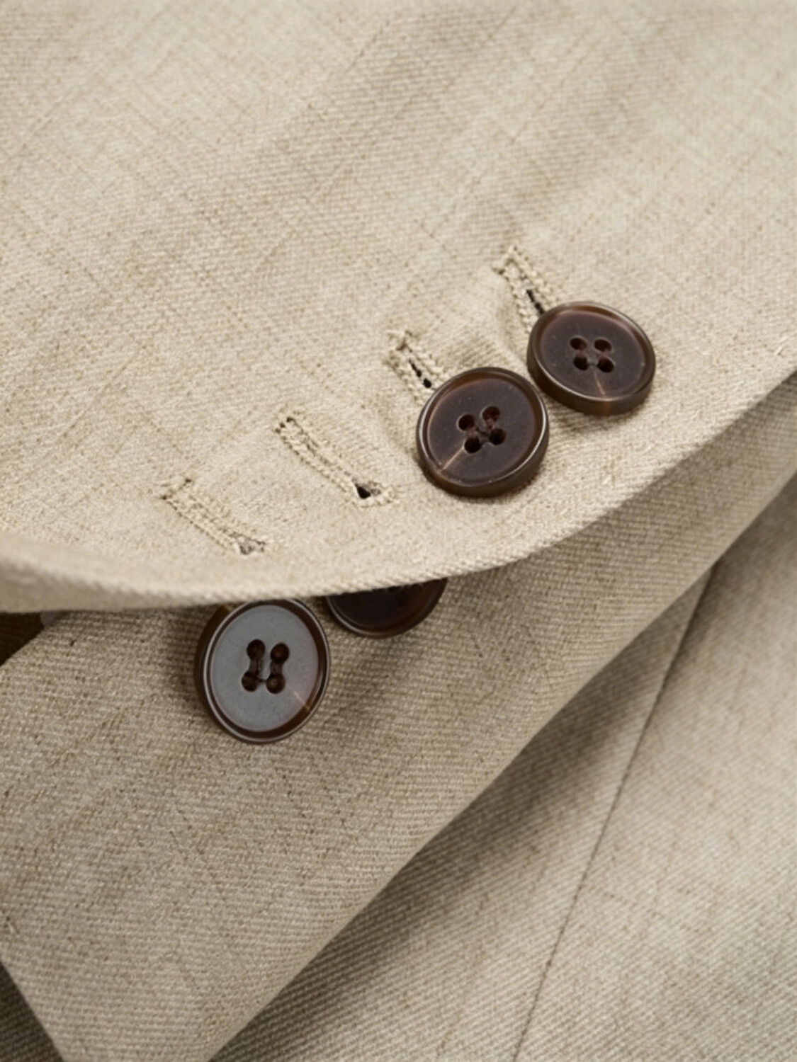 Essential Beige Wool Blend Suit Jacket-Bellvero