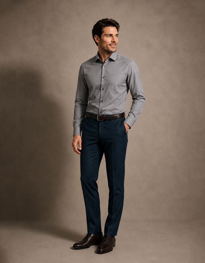 Classic Deap Teal Tailored Suit Pants-Bellvero