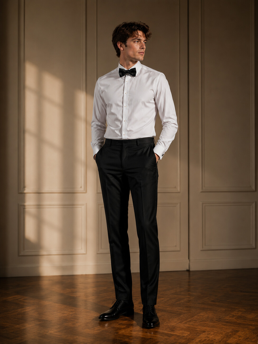 Lyocell Blend Black Tuxedo Jacket-Bellvero