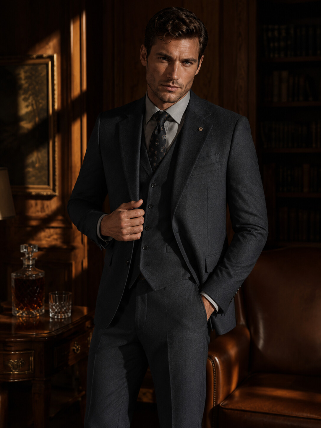 360° Stretch Dark Gray Suit Jacket-Bellvero