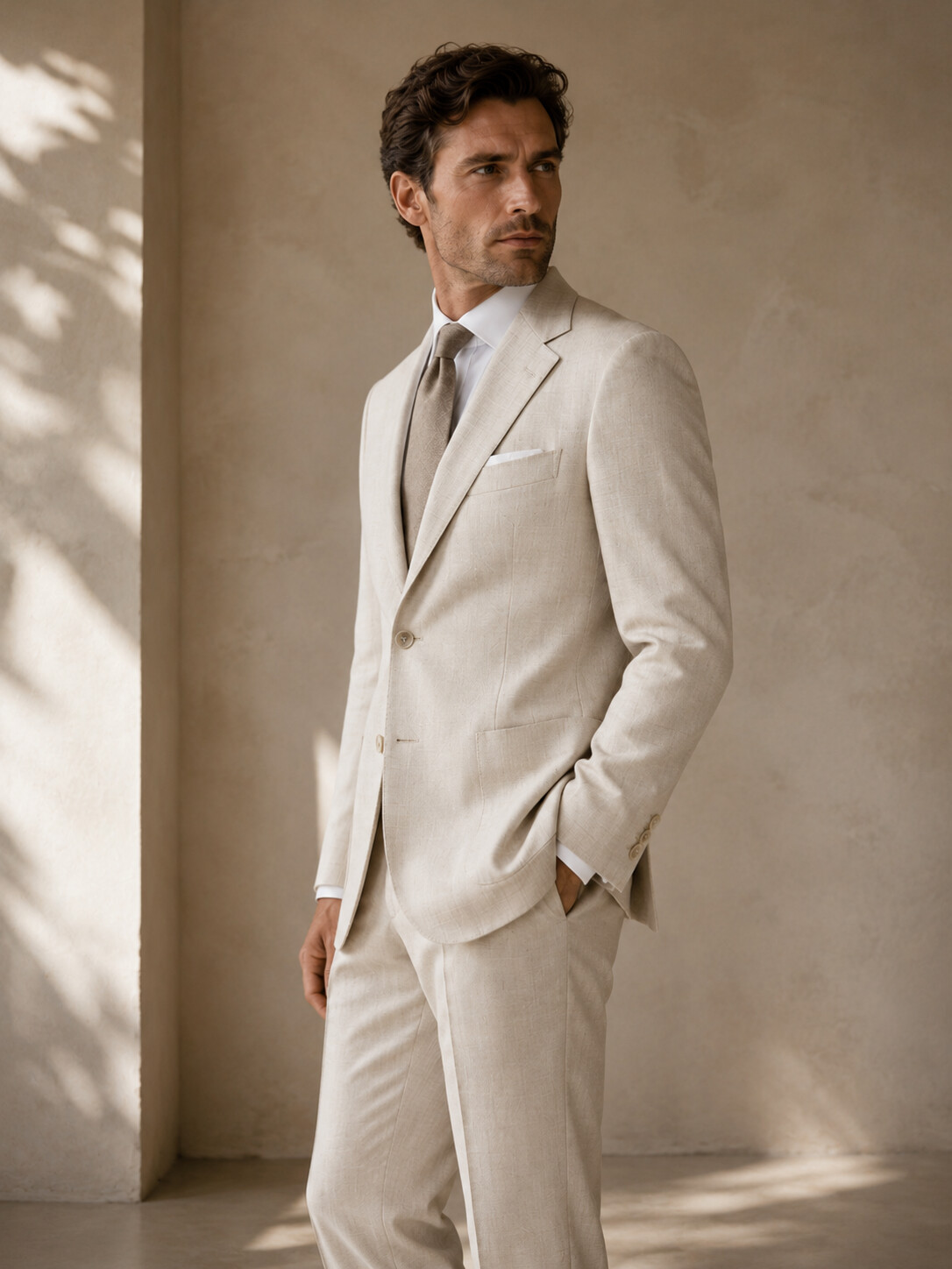 Premium Lyocell Linen Suit Jacket-Bellvero