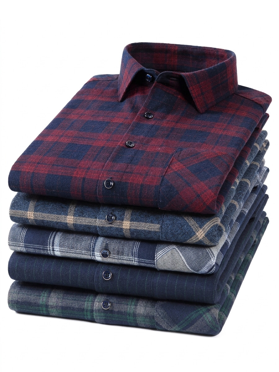 Classic Cotton Flannel Shirt-Bellvero