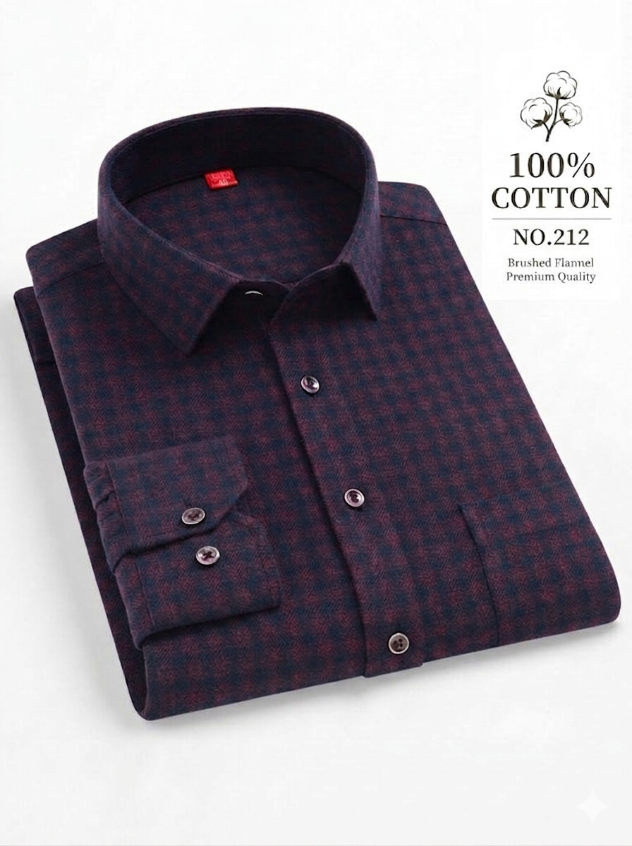 Classic Cotton Flannel Shirt-Bellvero