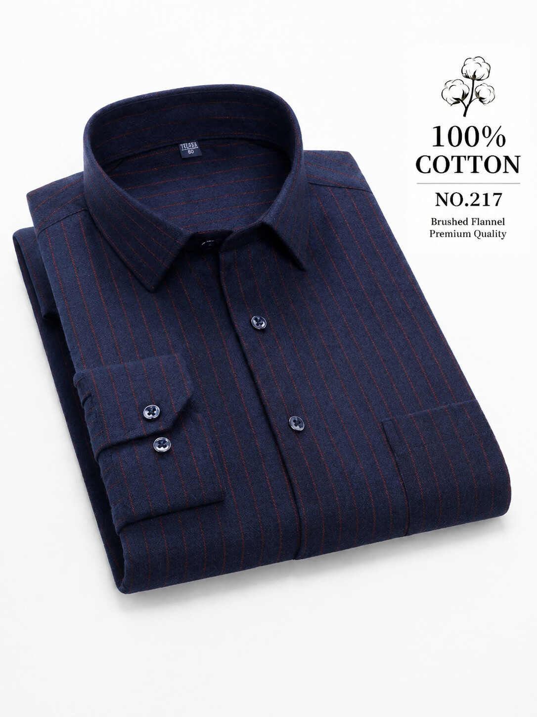 Classic Cotton Flannel Shirt-Bellvero