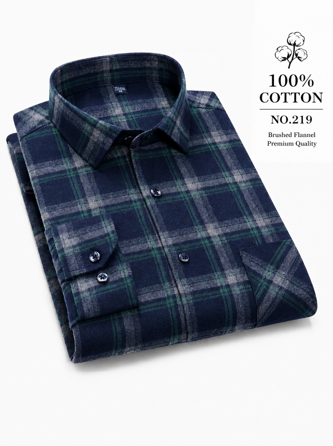 Classic Cotton Flannel Shirt-Bellvero