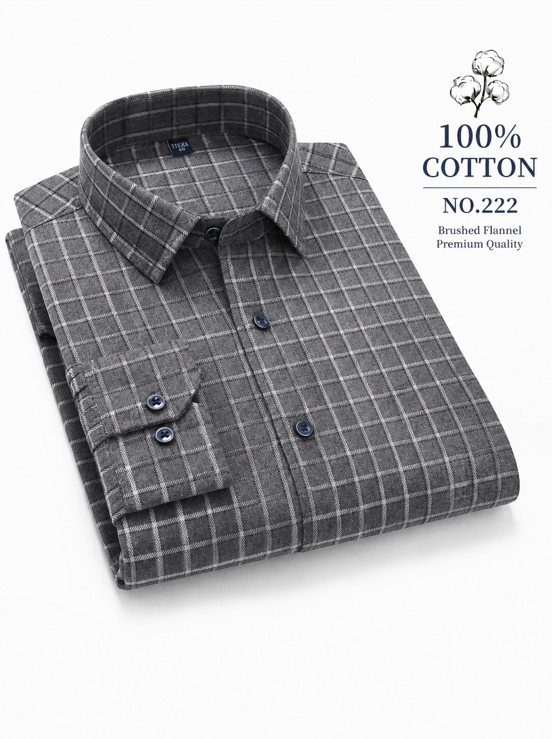 Classic Cotton Flannel Shirt-Bellvero