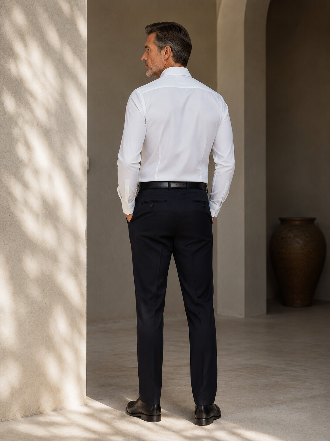 Mercerized Cotton Slim Fit Shirt-Bellvero