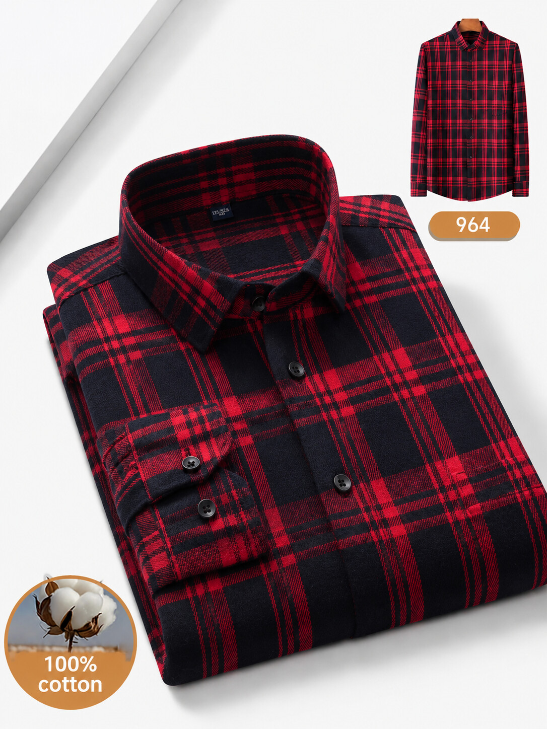 Cotton Check Business Shirt-Bellvero