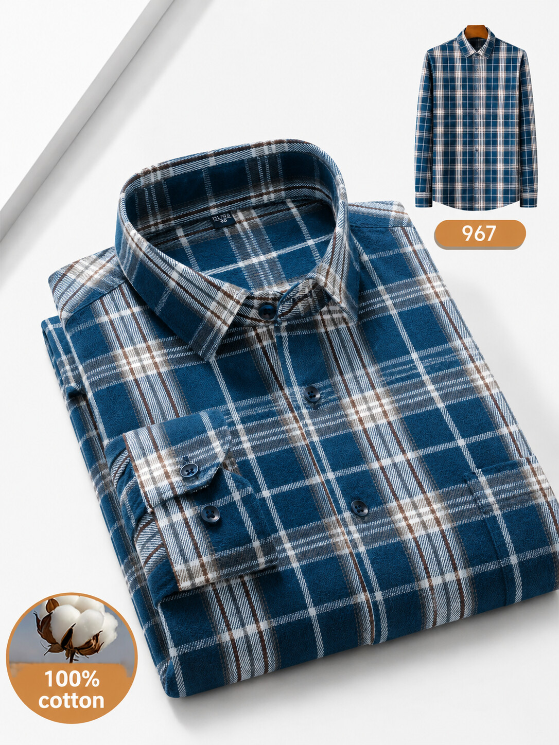 Cotton Check Business Shirt-Bellvero