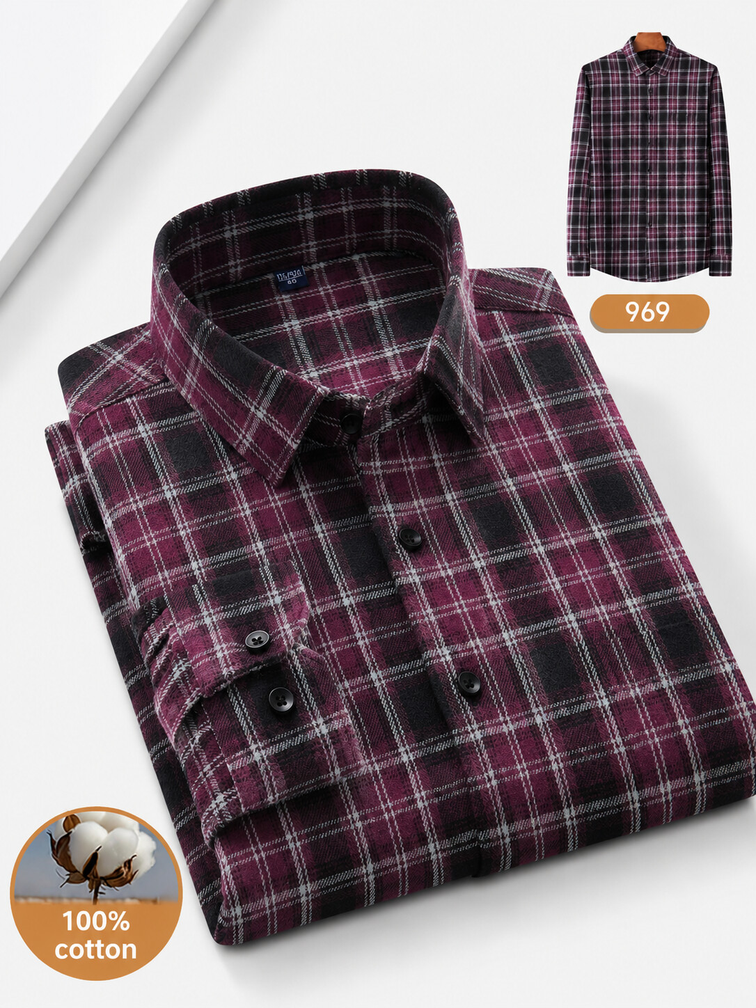 Cotton Check Business Shirt-Bellvero