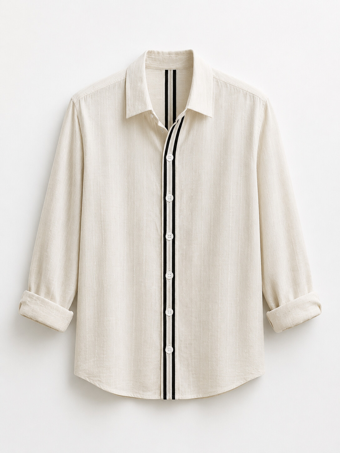 Men’s Double-Strap Placket Shirt