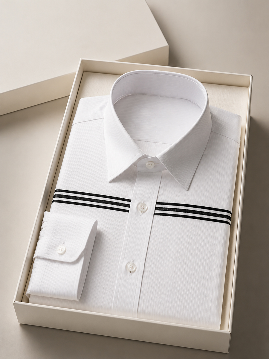 Men’s Black Stripe Dress Shirt