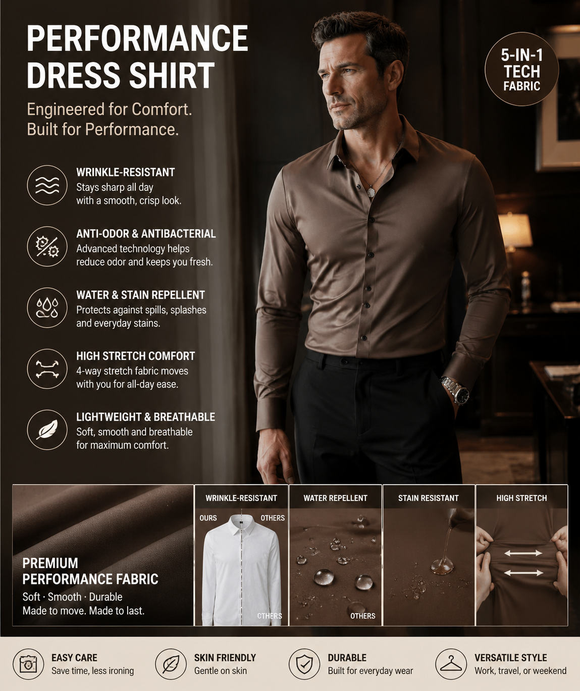 Advanced Performance Dress Shirt-Bellvero