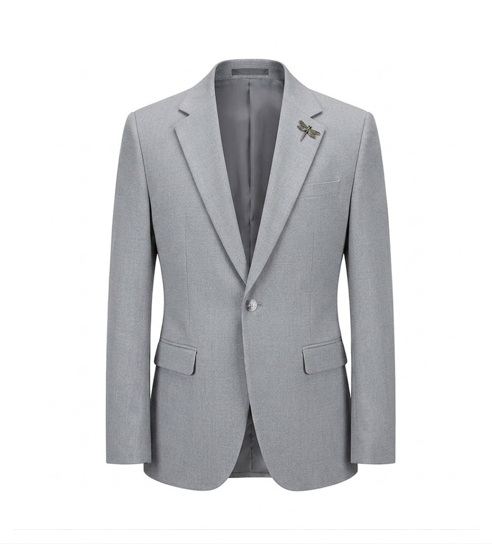 Essential Sterling Grey Suit Jacket-Bellvero
