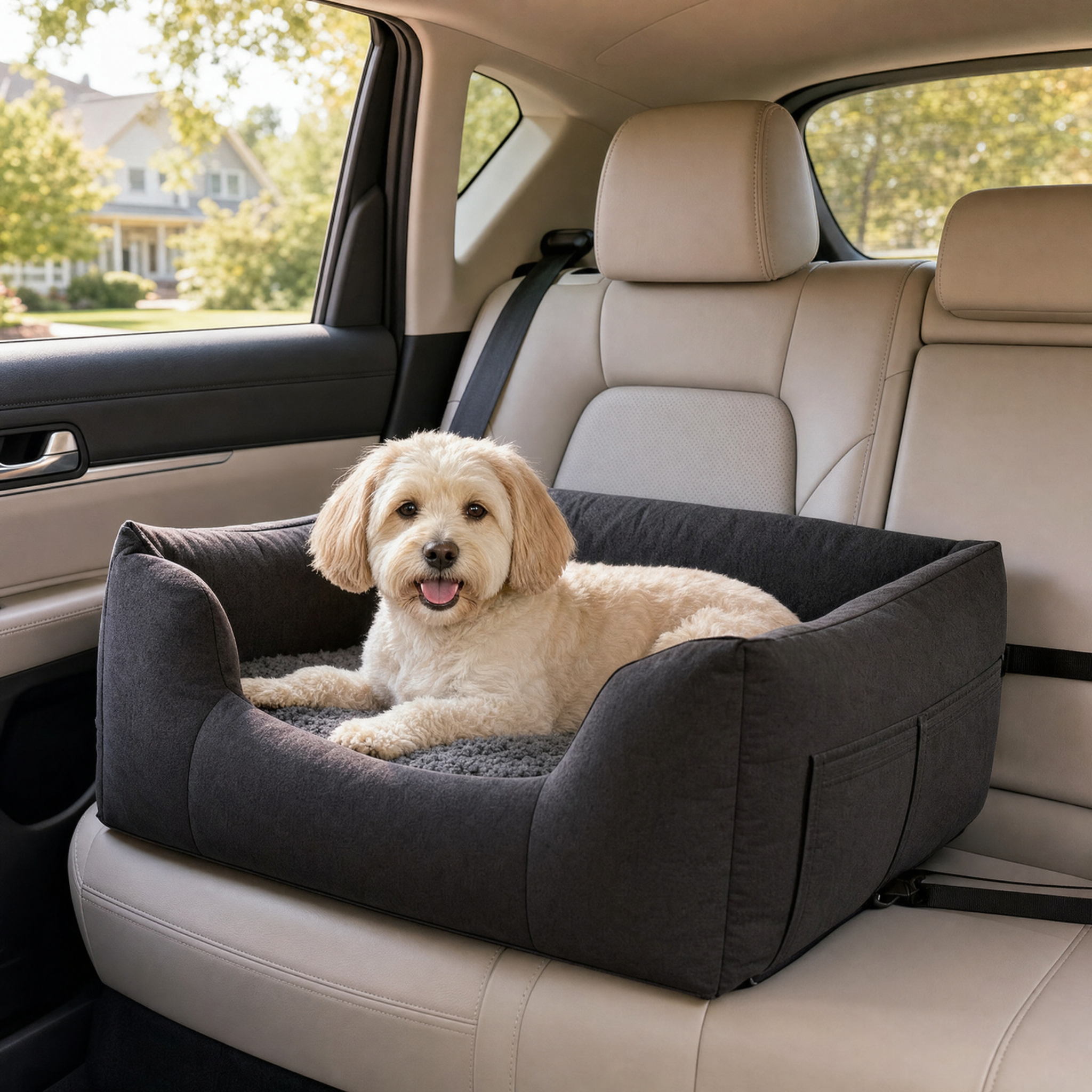 PawRoad Portable Dog Car Travel Bed