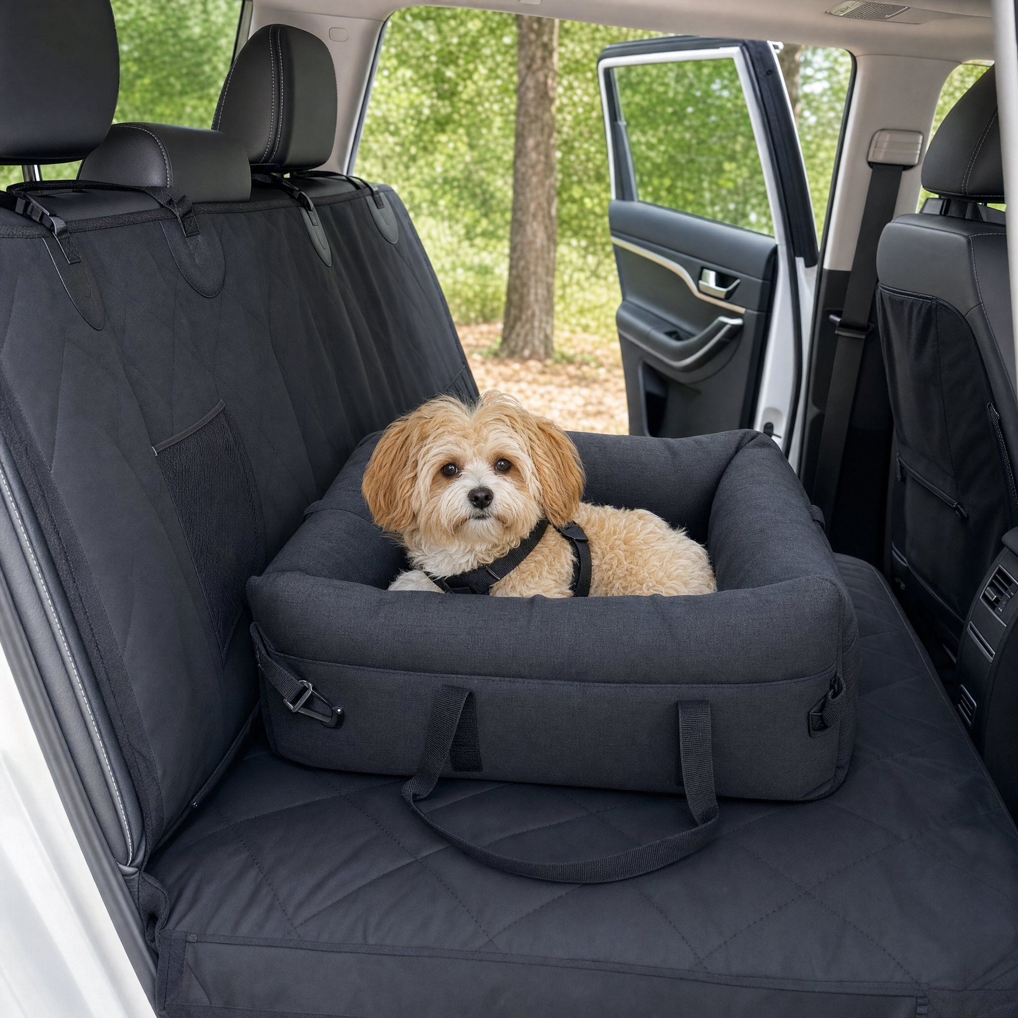 PawRoad Portable Dog Car Travel Bed