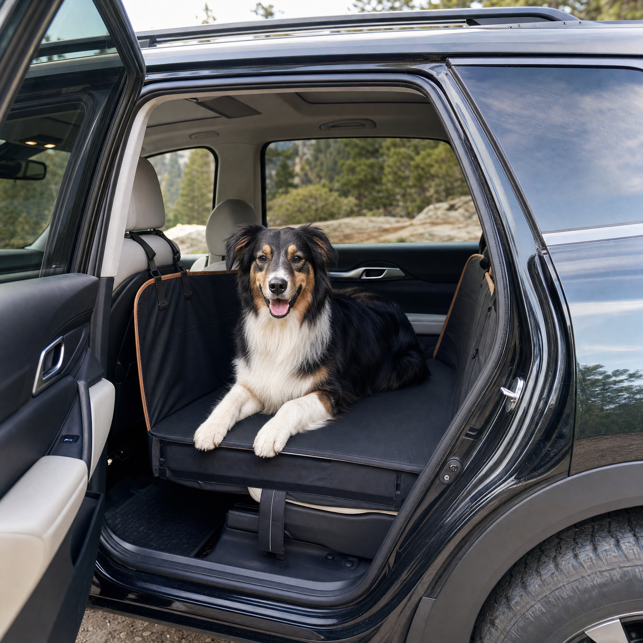 PawRoad Hard-Bottom Dog Back Seat Extender