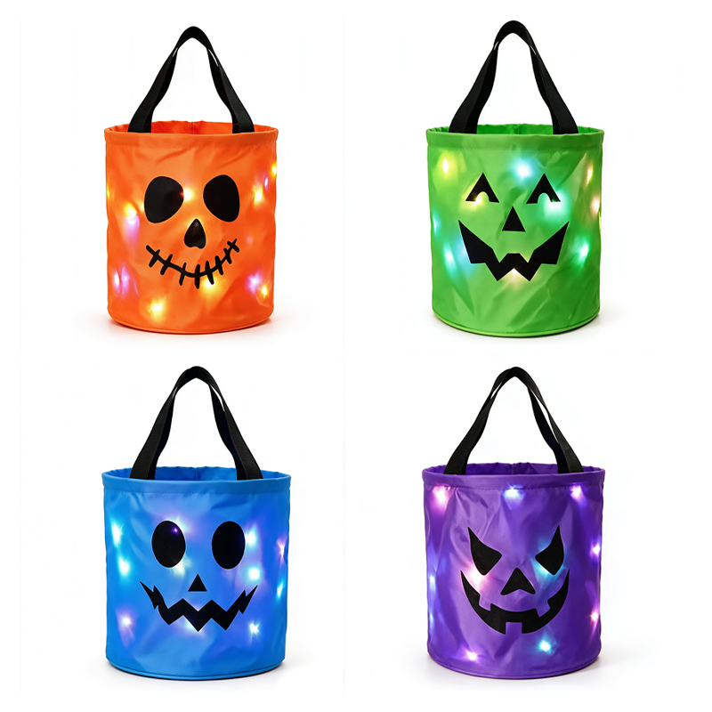 🍬Happy Halloween! LED Light Up Candy Bucket — Only £9.99 Today! 🍬✨