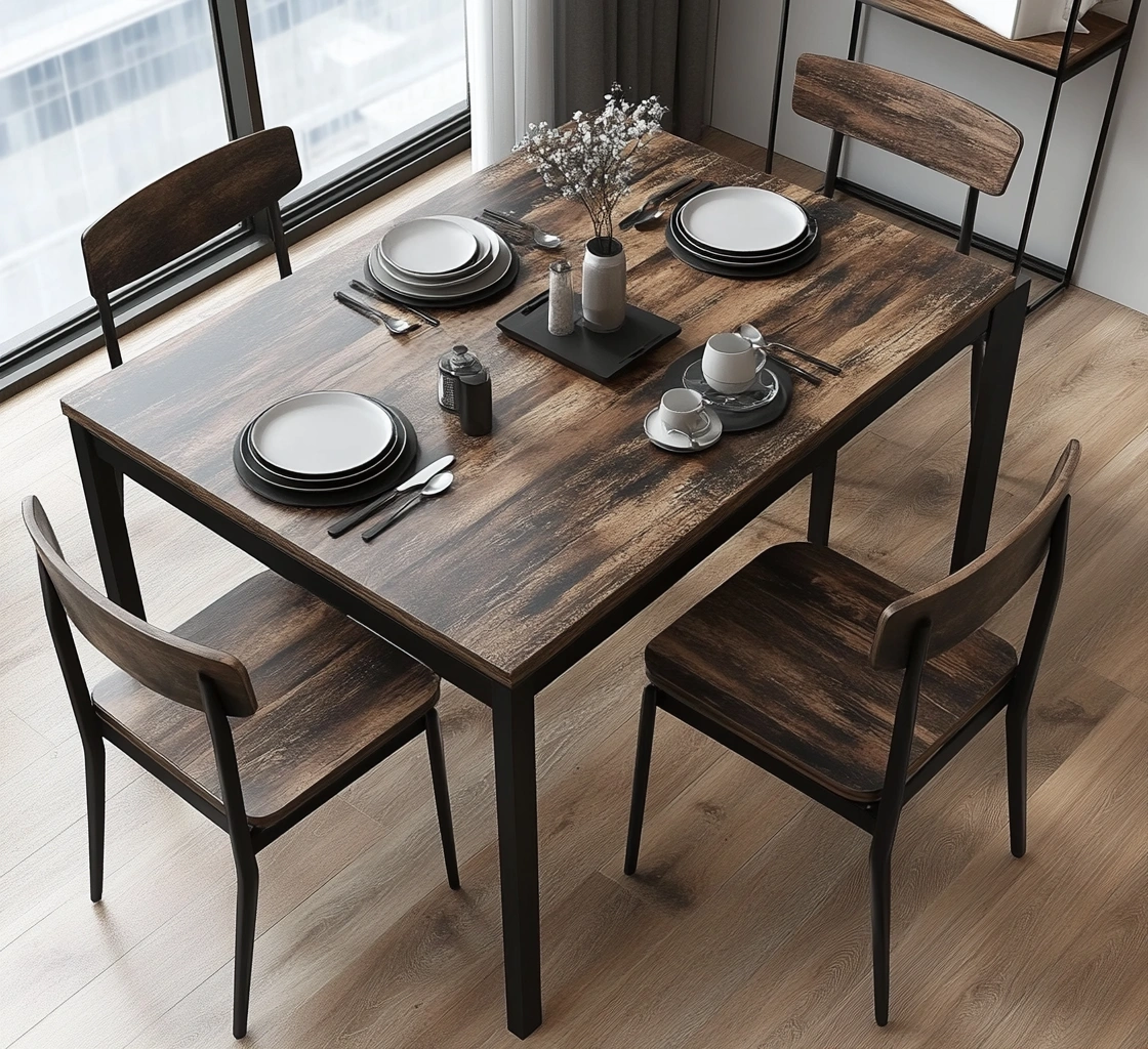 Meubles de salle a manger,Ensemble table et chaises-Homelviroe