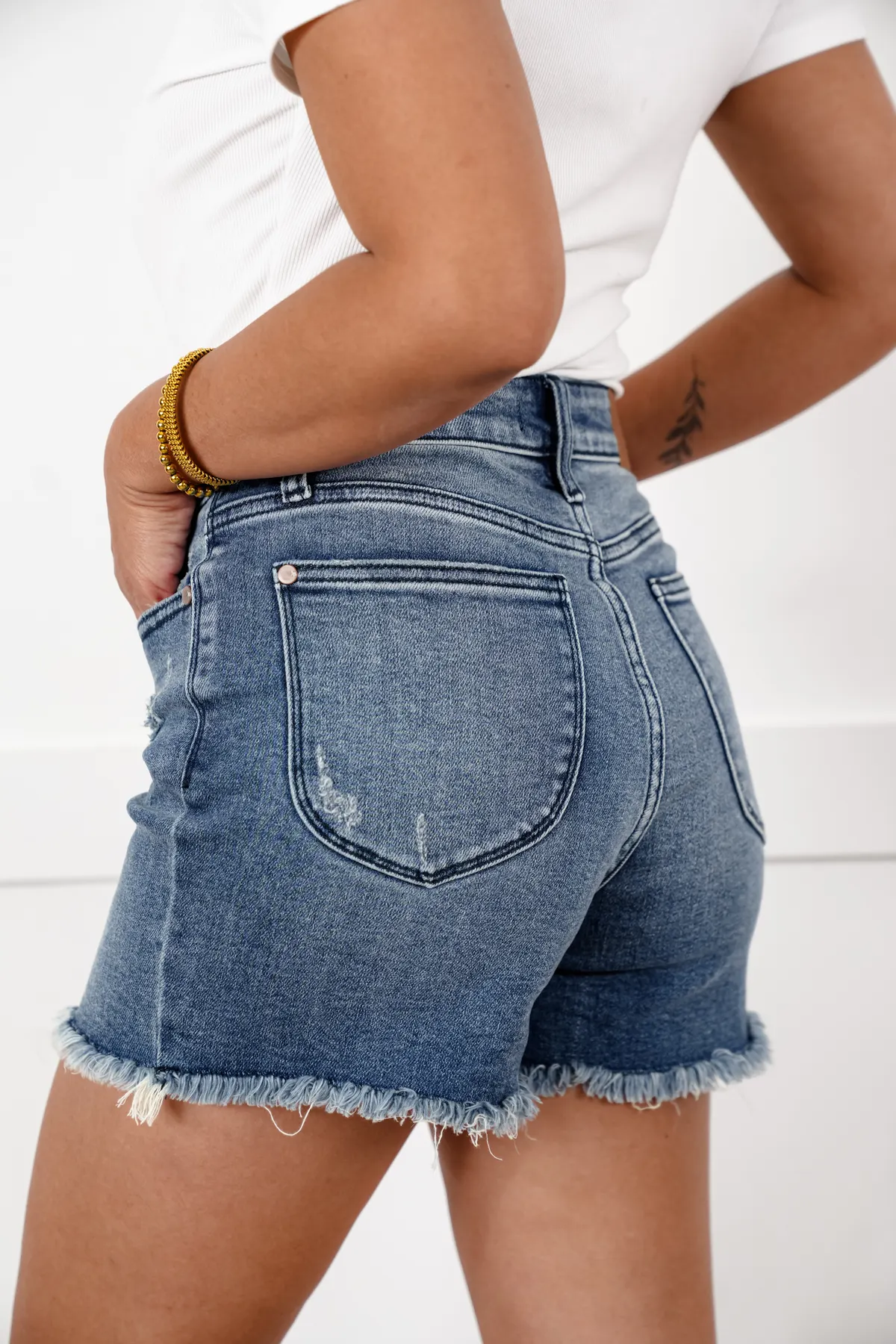 Tummy Control V Front Shorts with Shield Pockets