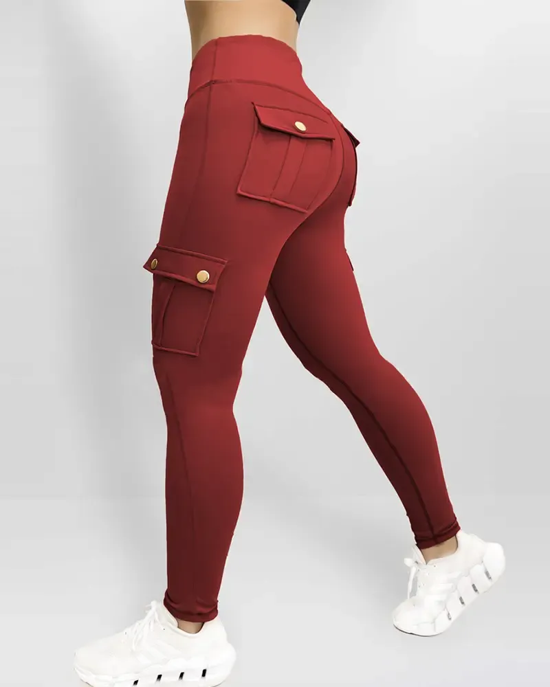 Pocket Design Butt Lifting Active Pants (Buy 2 Free Shipping)