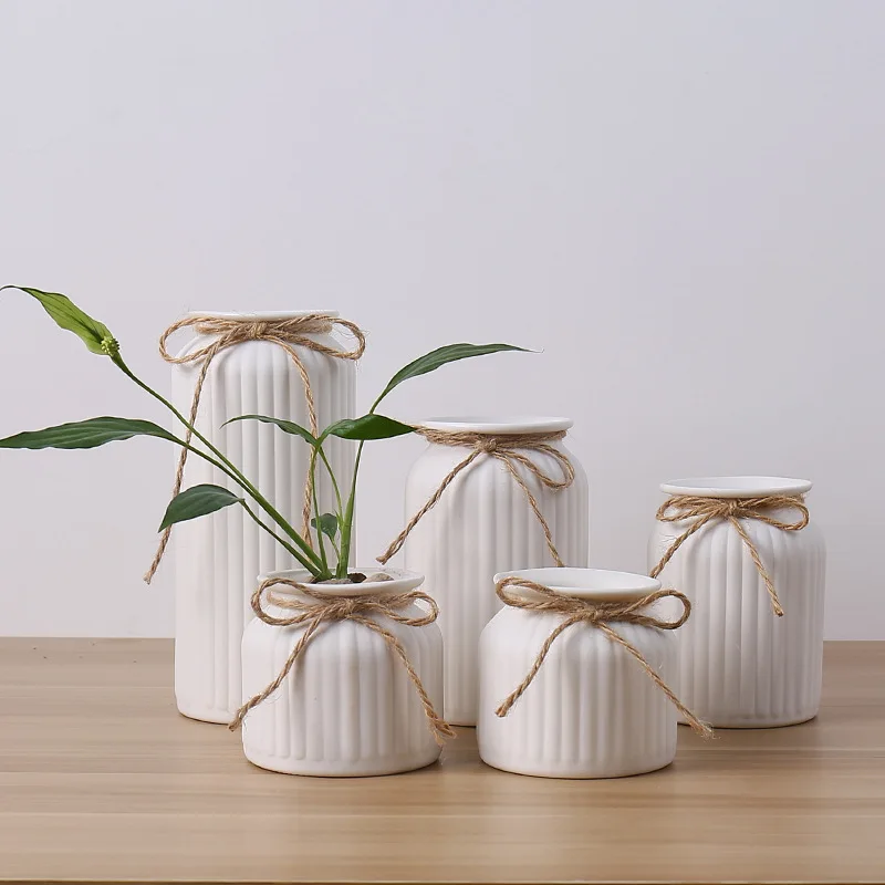 payoneer    Living Room White Porcelain Dried Flower Arrangement Starry Vase Decoration Ceramic Vase Flowerpot Simple Modern