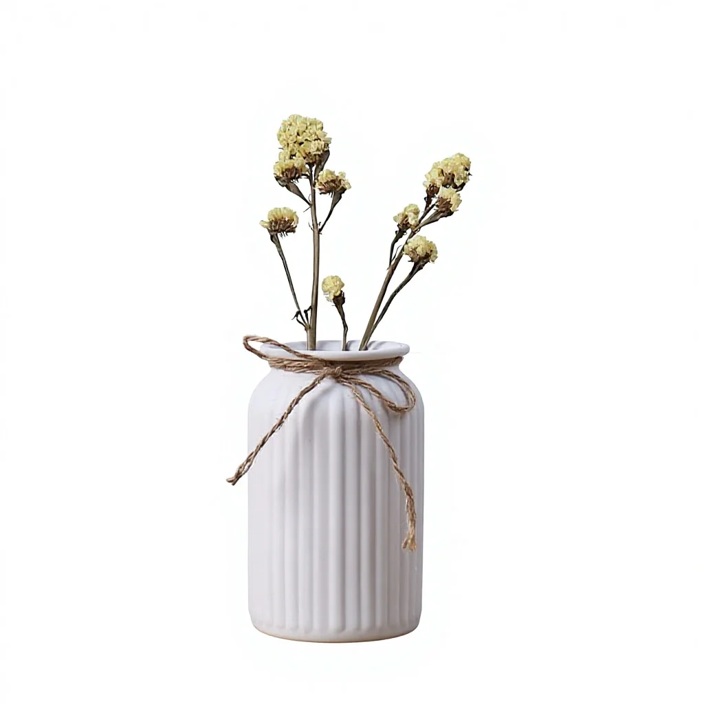 payoneer    Living Room White Porcelain Dried Flower Arrangement Starry Vase Decoration Ceramic Vase Flowerpot Simple Modern
