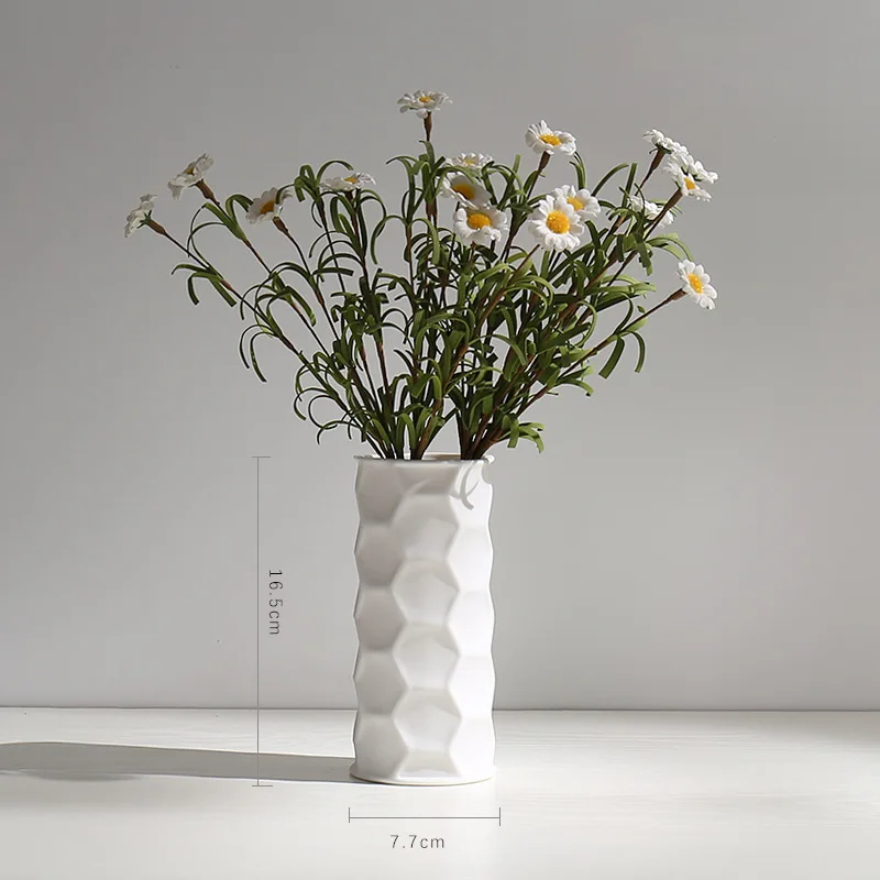 payoneer    Living Room White Porcelain Dried Flower Arrangement Starry Vase Decoration Ceramic Vase Flowerpot Simple Modern