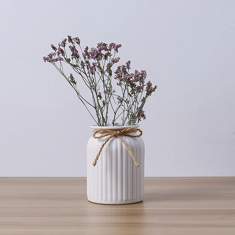 payoneer    Living Room White Porcelain Dried Flower Arrangement Starry Vase Decoration Ceramic Vase Flowerpot Simple Modern